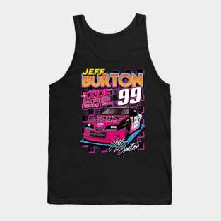 Jeff Burton Exide Retro Nascar Design Tank Top